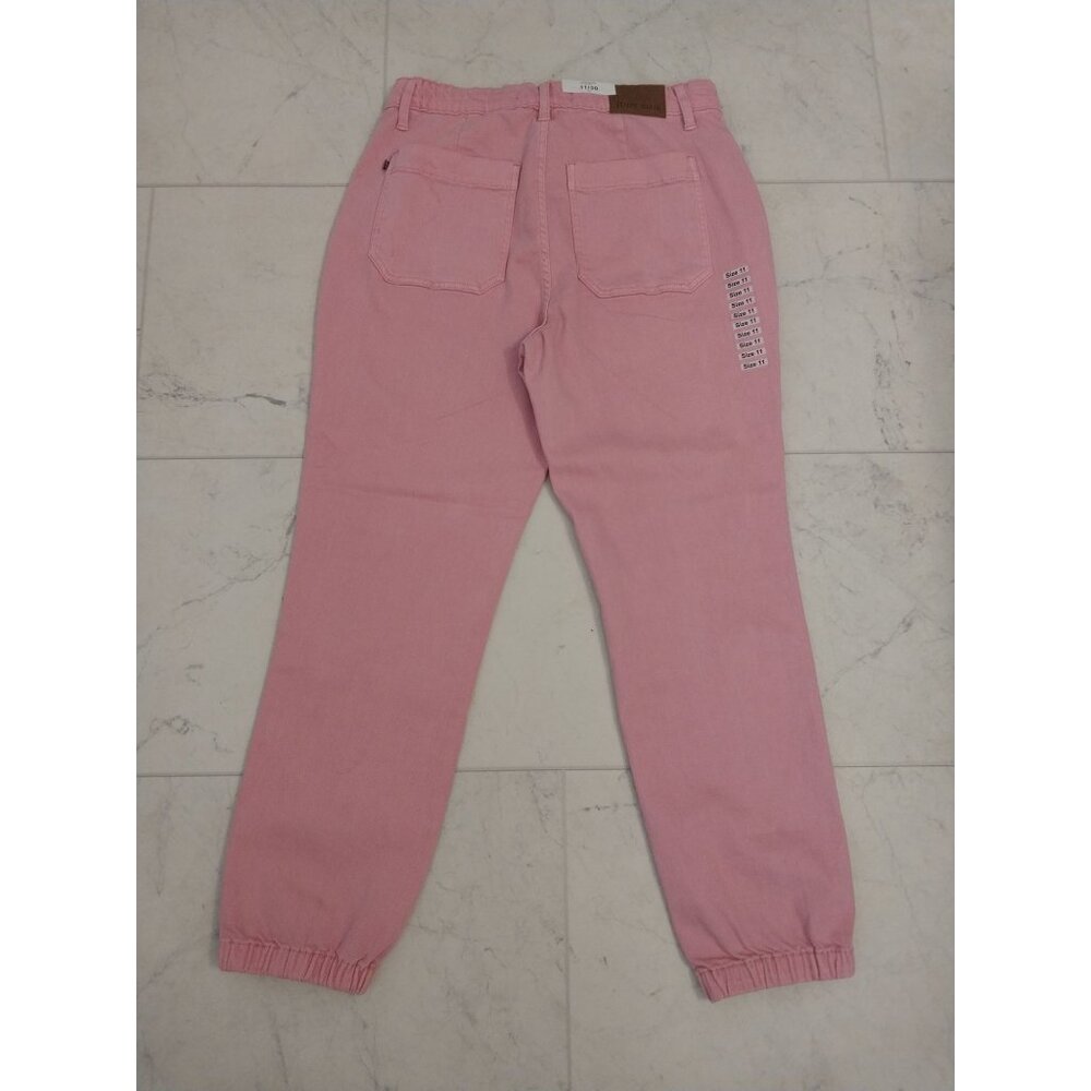 NWT Judy Blue Pink High Waist Pocket Denim Jogger Sz 11/30 - Picture 3 of 15